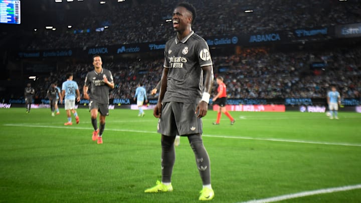 Vini Jr marcou pelo segundo jogo consecutivo e fez o quinto dele em LaLiga 2024/25, sendo o vice-artilheiro da competição