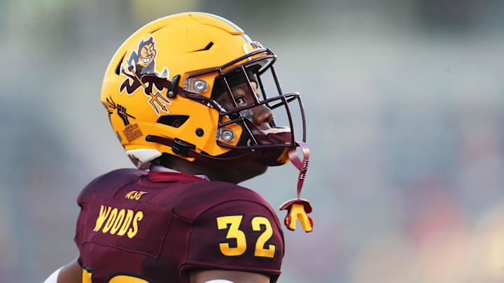 Dec 11, 2020; Tucson, Arizona, USA; Arizona State Sun Devils defensive back Edward Woods (32) Dec 11, 2020; Tucson, Arizona, USA; Arizona State Sun Devils defensive back Edward Woods (32)