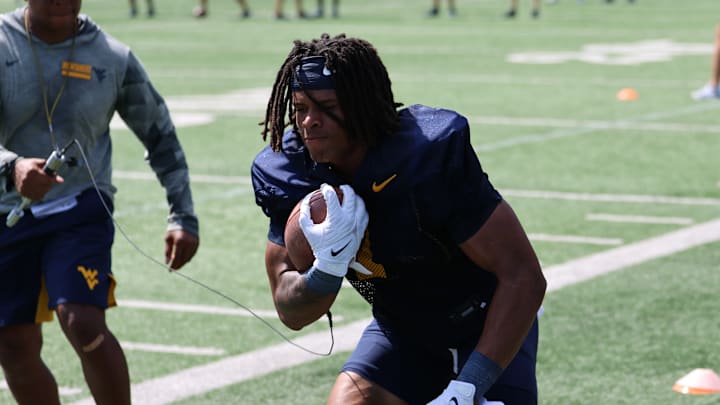 West Virginia University running back Jahiem White