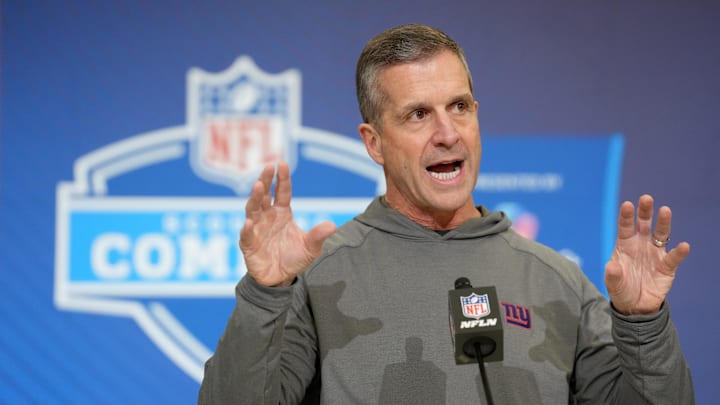 New York Giants coach John Harbaugh