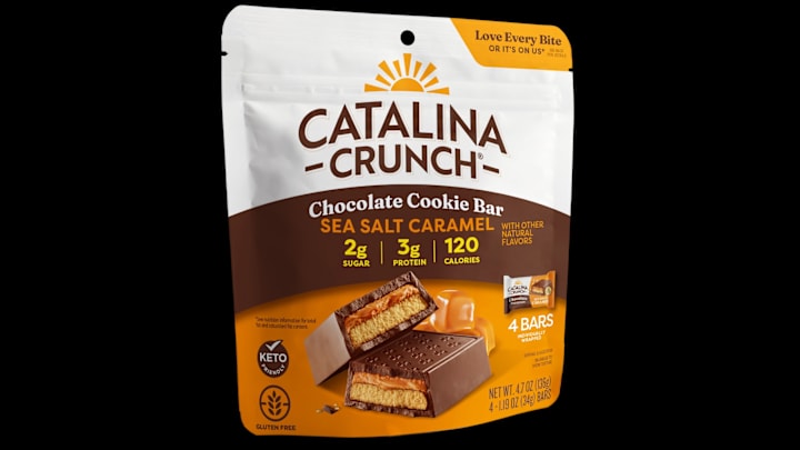 Sea Salt Caramel Chocolate Bars from Catalina Crunch. Image courtesy Catalina Crunch