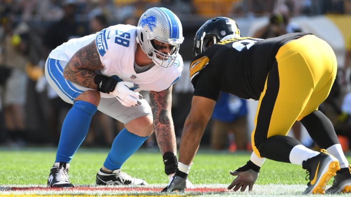 Detroit Lions offensive lineman Taylor Decker (68) 