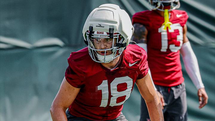 Alabama Safety Bray Hubbard at 2026 Fall Camp Alabama Safety Bray Hubbard at 2026 Fall Camp