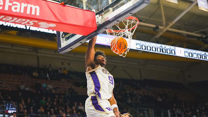 Wesley Yates slams one home against Denver. 