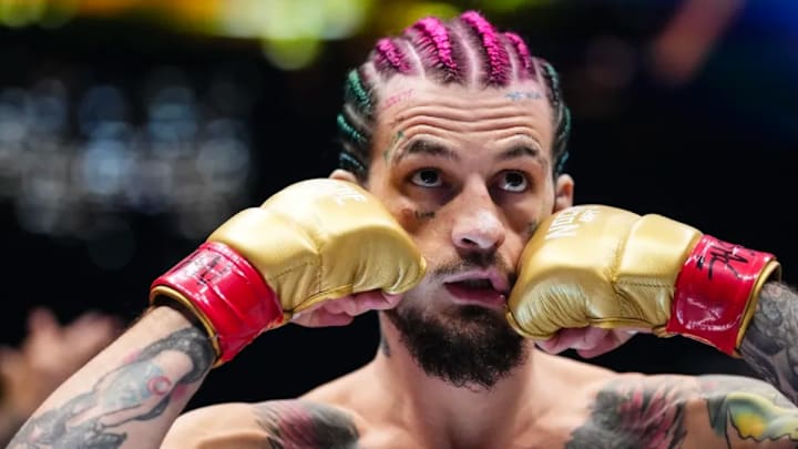 Sean O'Malley during his UFC 306 fight against Merab Dvalishvili.