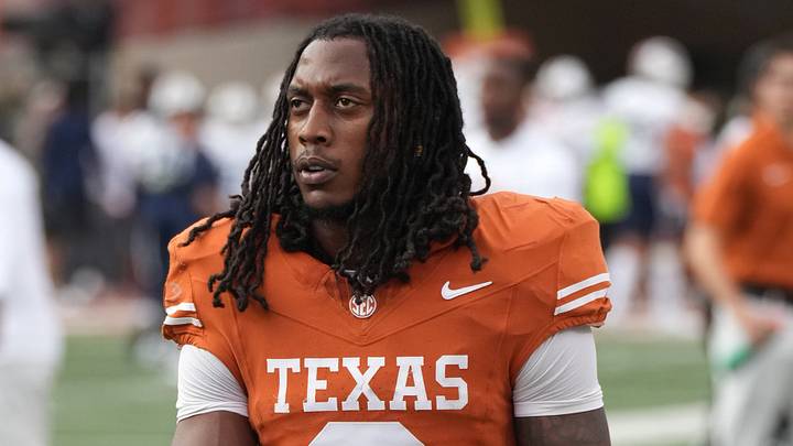 Texas Longhorns running back Hollywood Smothers (2) warms up before a game against the UTSA Roadrunners at Darrell K Royal-Texas Memorial Stadium.  