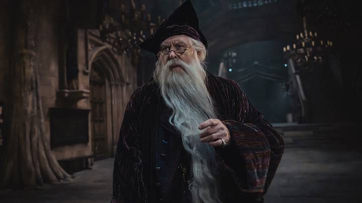 John Lithgow (Dumbledore) in Harry Potter and the Philosopher’s Stone.
