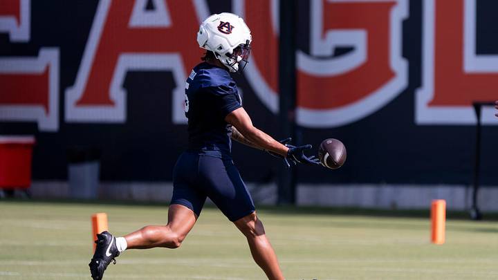 Auburn Tigers wide receiver Chas Nimrod (5) will look to make a splash in his first season with the program. Auburn Tigers wide receiver Chas Nimrod (5) will look to make a splash in his first season with the program.