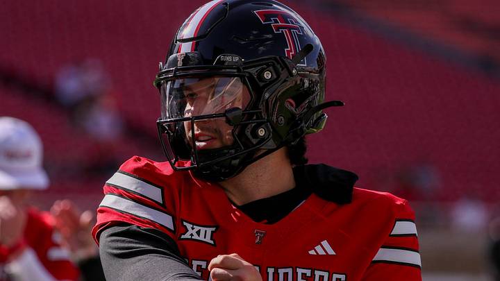 Texas Tech's Brendan Sorsby goes through warmups before the spring football game, Friday, April 17, 2026, at Jones AT&T Stadium. Texas Tech's Brendan Sorsby goes through warmups before the spring football game, Friday, April 17, 2026, at Jones AT&T Stadium.