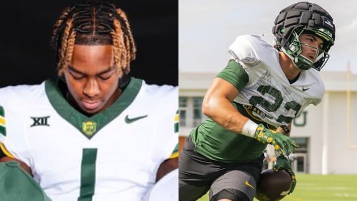 Baylor true freshmen Taz Williams (left) and Caden Knighten (right)