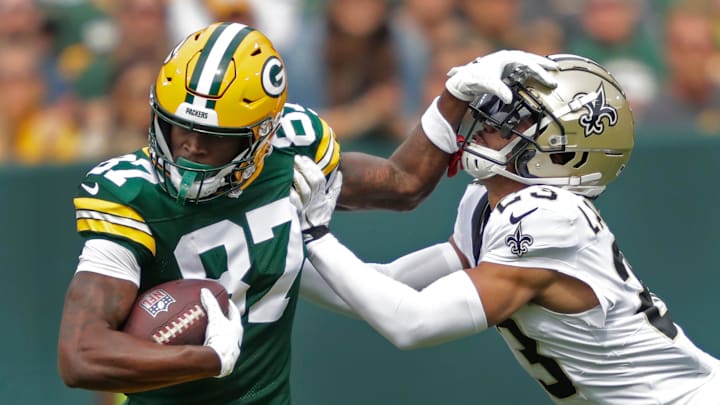 Green Bay Packers wide receiver Romeo Doubs