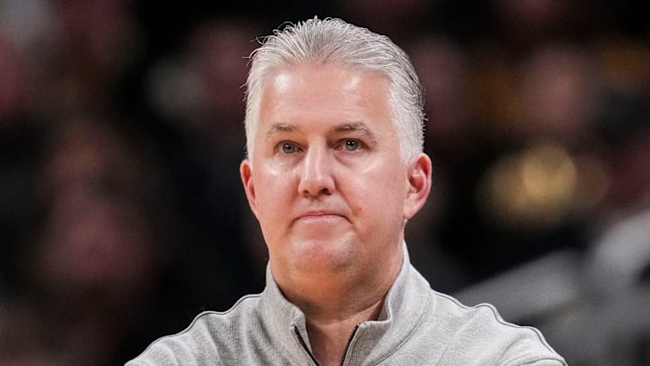 Purdue Boilermakers head coach Matt Painter watches the action Saturday, Dec. 20, 2025, during a 2025 Indy Classic game between the Purdue Boilermakers and the Auburn Tigers at Gainbridge Fieldhouse in Indianapolis.