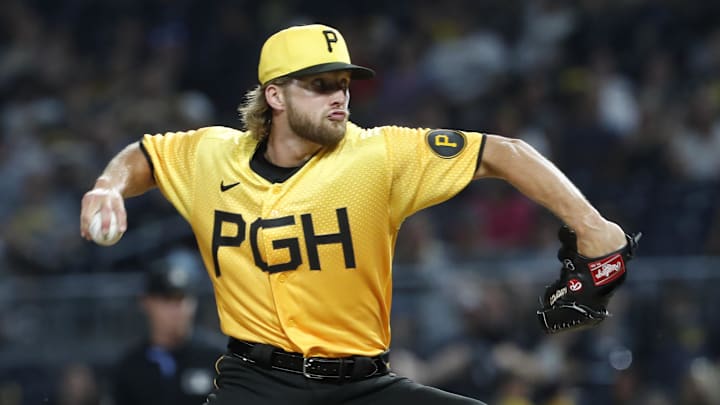 Jun 30, 2023; Pittsburgh, Pennsylvania, USA;  Pittsburgh Pirates relief pitcher Carmen Mlodzinski