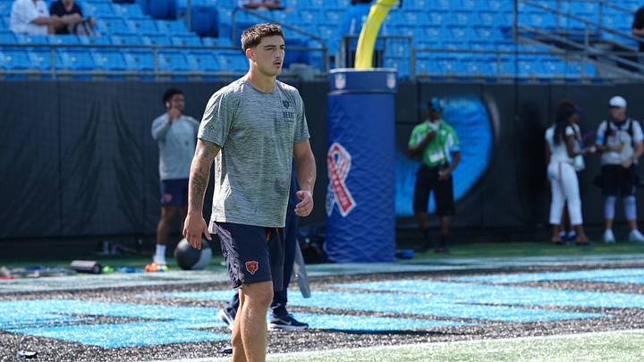 Bears tight end Colston Loveland has been at both games. Really. Here's photographic proof. Bears tight end Colston Loveland has been at both games. Really. Here's photographic proof.