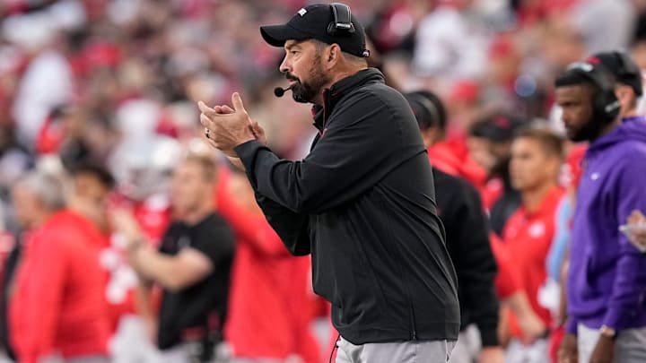 Sep 7, 2024; Columbus, Ohio, USA; Ohio State Buckeyes head coach Ryan Day applauds his defense during the first half of the NCAA football game against the Western Michigan Broncos at Ohio Stadium. Sep 7, 2024; Columbus, Ohio, USA; Ohio State Buckeyes head coach Ryan Day applauds his defense during the first half of the NCAA football game against the Western Michigan Broncos at Ohio Stadium.