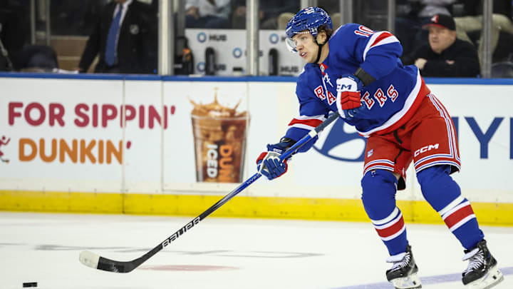 Oct 23, 2025; New York, New York, USA; New York Rangers left wing Artemi Panarin (10) at Madison Square Garden. Mandatory Credit: Wendell Cruz-Imagn Images Oct 23, 2025; New York, New York, USA; New York Rangers left wing Artemi Panarin (10) at Madison Square Garden. Mandatory Credit: Wendell Cruz-Imagn Images