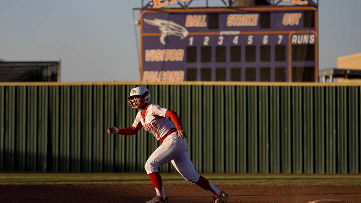 Socorro’s Leilene Cardoza (3) runs to third base during a District 1-6A game against Eastlake at Eastlake High School on Tuesday, March 17, 2026, in El Paso, Texas.