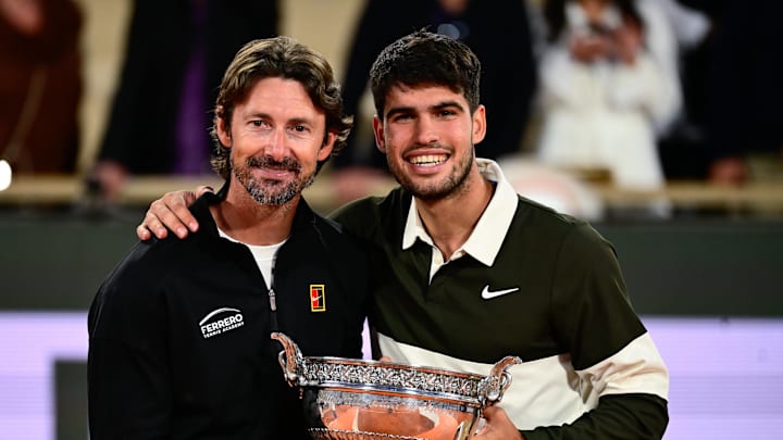 Carlos Alcaraz and his former coach Juan Carlos Ferrero.
