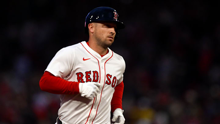 May 7, 2025; Boston, Massachusetts, USA; Boston Red Sox third baseman Alex Bregman (2) runs the bases after hitting a solo home run against the Texas Rangers during the fourth inning at Fenway Park. Mandatory Credit: Brian Fluharty-Imagn Images May 7, 2025; Boston, Massachusetts, USA; Boston Red Sox third baseman Alex Bregman (2) runs the bases after hitting a solo home run against the Texas Rangers during the fourth inning at Fenway Park. Mandatory Credit: Brian Fluharty-Imagn Images