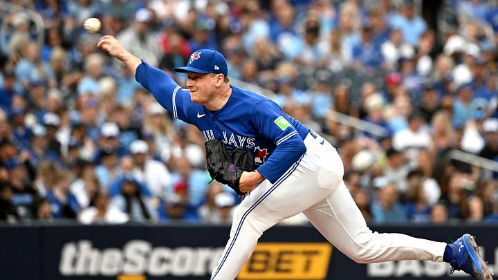 Toronto Blue Jays relief pitcher Louis Varland.