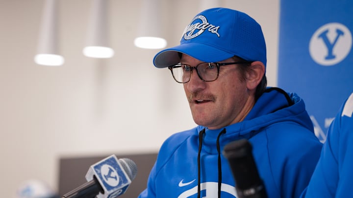 BYU offensive coordinator Aaron Roderick BYU offensive coordinator Aaron Roderick