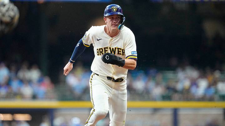 Aug 4, 2026; Milwaukee, Wisconsin, USA; Milwaukee Brewers right fielder Cooper Pratt (12) scores from second base against the Pittsburgh Pirates in the fourth inning at American Family Field. Mandatory Credit: Michael McLoone-Imagn Images Aug 4, 2026; Milwaukee, Wisconsin, USA; Milwaukee Brewers right fielder Cooper Pratt (12) scores from second base against the Pittsburgh Pirates in the fourth inning at American Family Field. Mandatory Credit: Michael McLoone-Imagn Images
