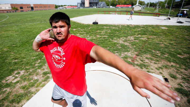 Nixa football star Jackson Cantwell is setting records on the track and field as well.