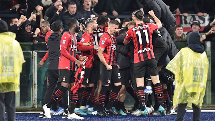 L'esultanza del Milan 