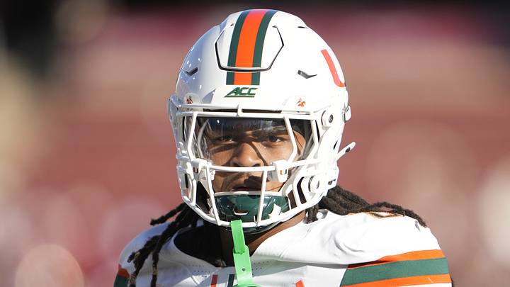 Sep 4, 2026; Stanford, California, USA; Miami Hurricanes defensive back Omar Thornton (0) warms up prior to a game against the Stanford Cardinal at Stanford Stadium. Mandatory Credit: Stan Szeto-Imagn Images Sep 4, 2026; Stanford, California, USA; Miami Hurricanes defensive back Omar Thornton (0) warms up prior to a game against the Stanford Cardinal at Stanford Stadium. Mandatory Credit: Stan Szeto-Imagn Images