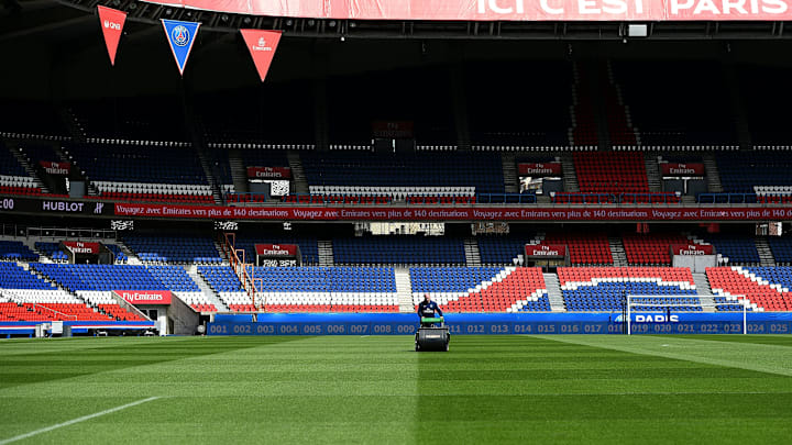 La pelouse du Parc des Princes.