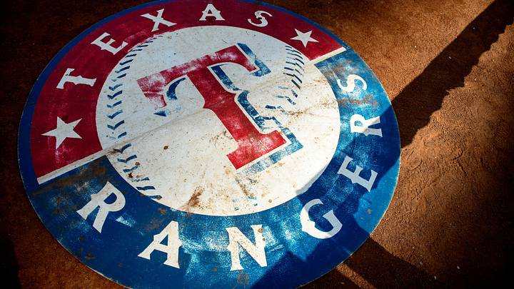 The Texas Rangers logo. The Texas Rangers logo.