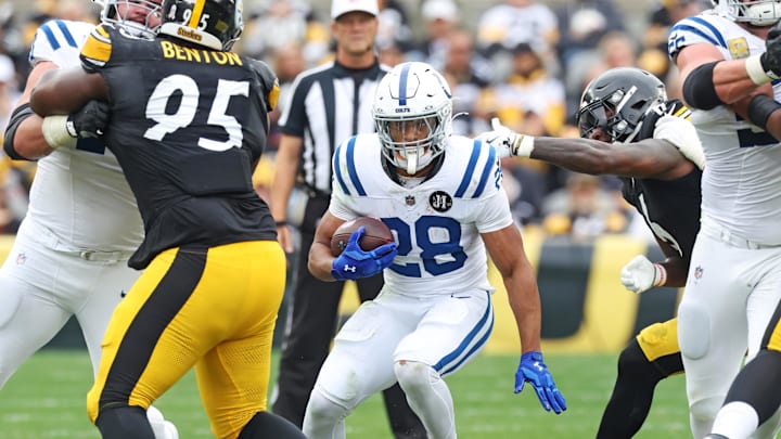 Jonathan Taylor and the Colts look to bounce back in Germany against the Falcons.