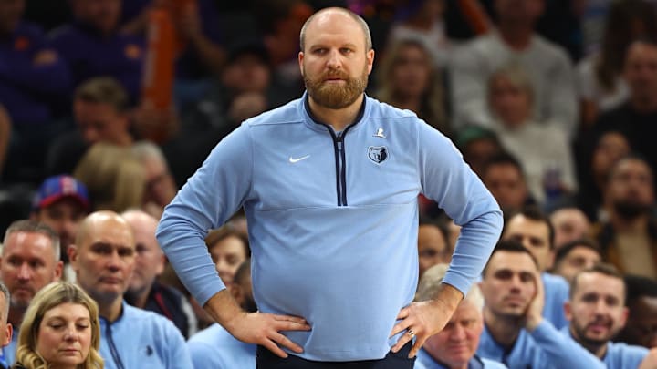Dec 2, 2023; Phoenix, Arizona, USA; Memphis Grizzlies head coach Taylor Jenkins against the Phoenix