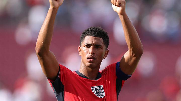  June 6, 2026; Tampa, Florida, U.S.; England's Jude Bellingham celebrates after the match.  Mandatory Credit: Nathan Ray Seebeck-Imagn Images 