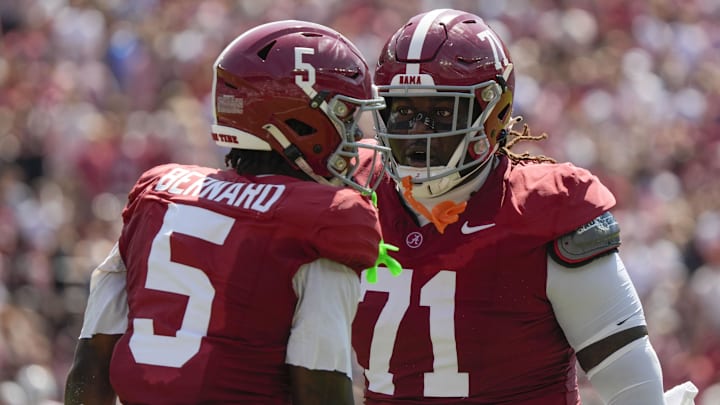 Alabama offensive lineman Kam Dewberry (71)