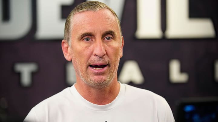 ASU head coach Bobby Hurley speaks to the press at Weatherup Center in Tempe, Ariz. on June 4, 2025.