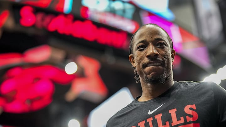 Chicago Bulls forward DeMar DeRozan (11) before playing the Toronto Raptors at Scotiabank Arena.