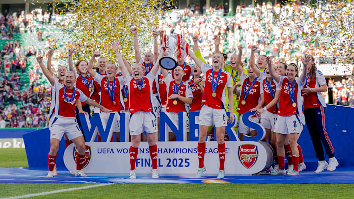 Atual campeão, Arsenal está entre as 18 equipes da fase de liga da Champions League Feminina 2025/26