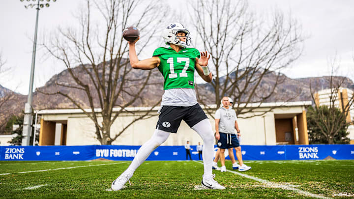BYU freshman quarterback Enoch Watson at Spring Camp