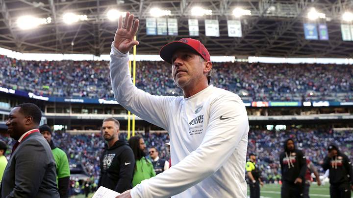 Oct 11, 2026; Seattle, Washington, USA; San Francisco 49ers head coach Kyle Shanahan acknowledges 49ers fans in the crowd while walking off the field after defeating the Seattle Seahawks at Lumen Field. Mandatory Credit: Joe Nicholson-Imagn Images Oct 11, 2026; Seattle, Washington, USA; San Francisco 49ers head coach Kyle Shanahan acknowledges 49ers fans in the crowd while walking off the field after defeating the Seattle Seahawks at Lumen Field. Mandatory Credit: Joe Nicholson-Imagn Images