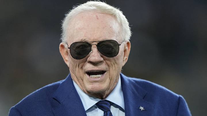Dallas Cowboys owner Jerry Jones looks looks on prior to the game against the Green Bay Packers at Lambeau Field. Mandatory Credit: Jeff Hanisch-Imagn Images Dallas Cowboys owner Jerry Jones looks looks on prior to the game against the Green Bay Packers at Lambeau Field. Mandatory Credit: Jeff Hanisch-Imagn Images