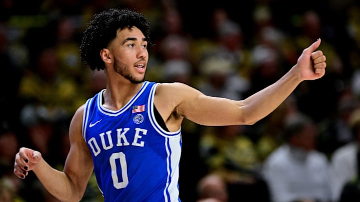 Duke v Wake Forest; Duke basketball guard Jared McCain