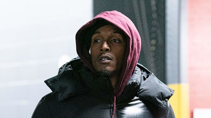 Apr 5, 2022; Toronto, Ontario, CAN; Atlanta Hawks guard Lou Williams (6) arrives against the Toronto Raptors at Scotiabank Arena. Mandatory Credit: Nick Turchiaro-Imagn Images