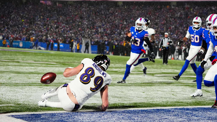 Andrews dropped a potential game-tying two-point conversion in the Ravens loss to Buffalo.