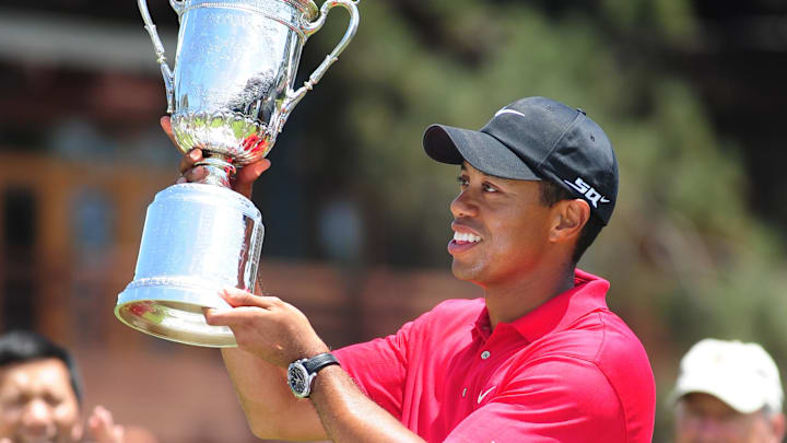 NBC showed a replay of the 2008 U.S. Open during a weather delay of the 2025 championship. 
