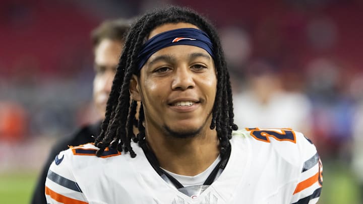 Chicago Bears cornerback Reddy Steward against the Arizona Cardinals at State Farm Stadium. Chicago Bears cornerback Reddy Steward against the Arizona Cardinals at State Farm Stadium.