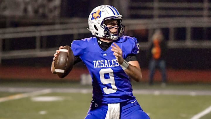 Columbus DeSales' RJ Day with plenty of time in the pocket. Columbus DeSales' RJ Day with plenty of time in the pocket.
