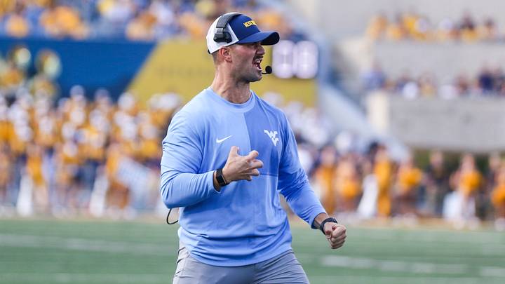 Sep 13, 2025; Morgantown, West Virginia, USA; West Virginia Mountaineers defensive coordinator Zac Alley reacts during the third quarter against the Pittsburgh Panthers at Milan Puskar Stadium. Mandatory Credit: Ben Queen-Imagn Images Sep 13, 2025; Morgantown, West Virginia, USA; West Virginia Mountaineers defensive coordinator Zac Alley reacts during the third quarter against the Pittsburgh Panthers at Milan Puskar Stadium. Mandatory Credit: Ben Queen-Imagn Images
