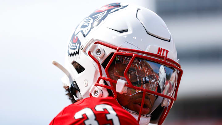 Sep 6, 2025; Raleigh, North Carolina, USA; North Carolina State Wolfpack linebacker Kenny Soares Jr. (33) looks on during warmups of the game against Virginia Cavaliers at Carter-Finley Stadium. Mandatory Credit: Jaylynn Nash-Imagn Images Sep 6, 2025; Raleigh, North Carolina, USA; North Carolina State Wolfpack linebacker Kenny Soares Jr. (33) looks on during warmups of the game against Virginia Cavaliers at Carter-Finley Stadium. Mandatory Credit: Jaylynn Nash-Imagn Images
