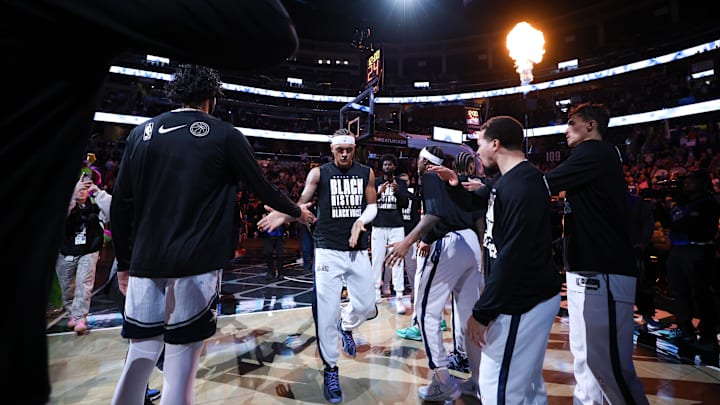Orlando Magic forward Paolo Banchero (5) is introduced before a game against the Atlanta Hawks at Kia Center. Orlando Magic forward Paolo Banchero (5) is introduced before a game against the Atlanta Hawks at Kia Center.